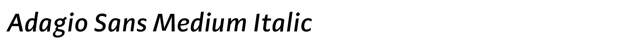 Adagio Sans Medium Italic image
